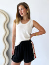 Racer Heart Shorts - Black