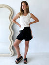 Racer Heart Shorts - Black