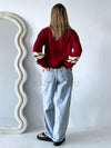 By Frankie / Varsity Knit Sweater - Wine