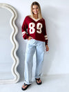 By Frankie / Varsity Knit Sweater - Wine