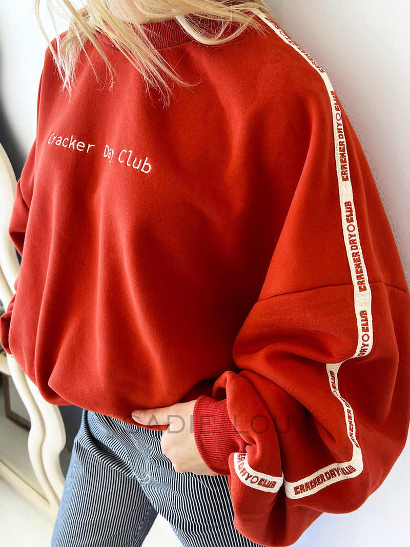 Cracker Day Club / Cloud Racer Sweater - Red