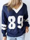 By Frankie / Varsity Knit Sweater - Navy