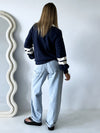 By Frankie / Varsity Knit Sweater - Navy