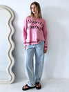 By Frankie / Howdy Cowboy Knit Sweater - Pink
