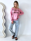 By Frankie / Howdy Cowboy Knit Sweater - Pink