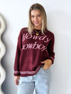 By Frankie / Howdy Cowboy Knit Sweater - Shiraz