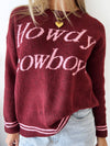 By Frankie / Howdy Cowboy Knit Sweater - Shiraz