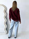 By Frankie / Howdy Cowboy Knit Sweater - Shiraz