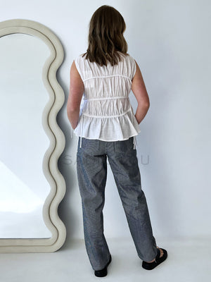 All About Eve / Lou Lou Tie Top - White