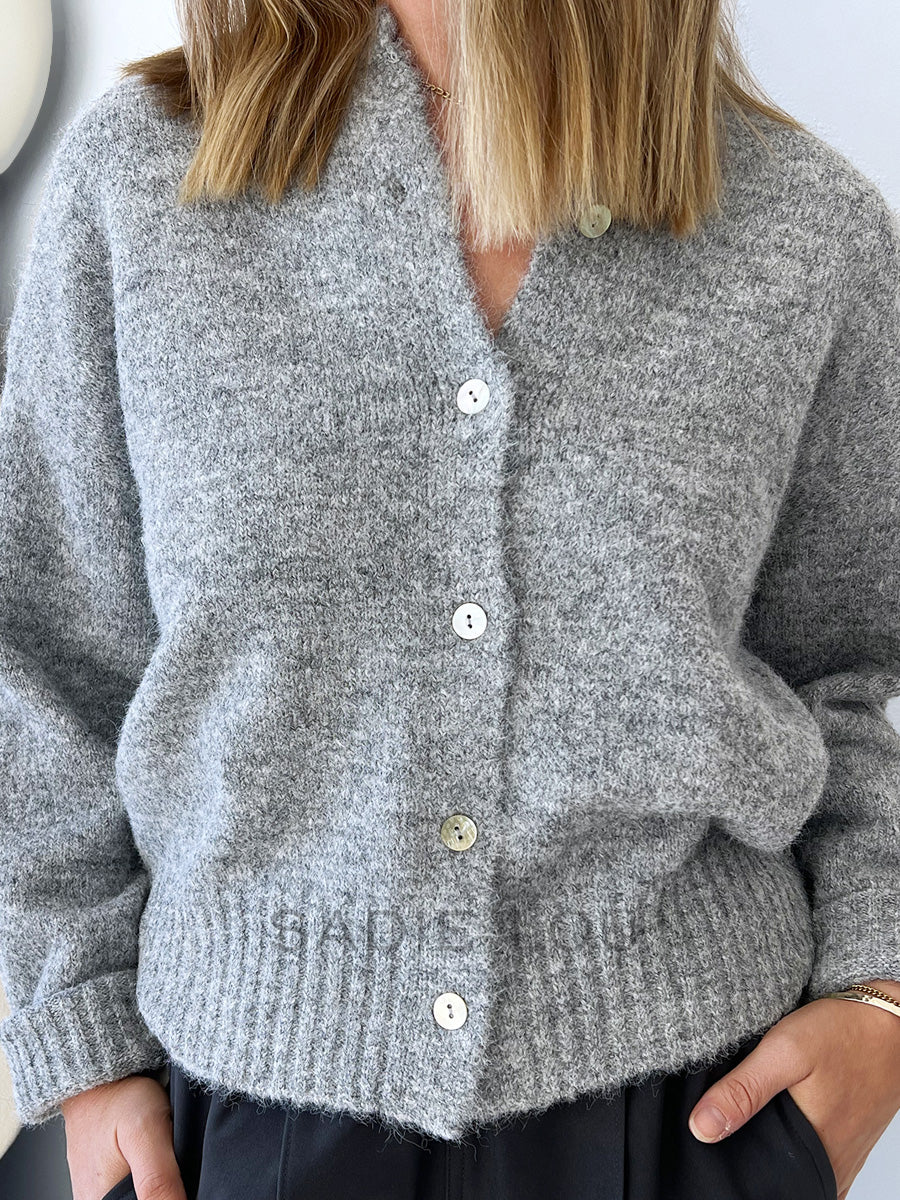 Cartel & Willow / Aurora Knit Cardi - Grey Marle