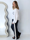Cartel & Willow // Weston Pant - Steel/Cream