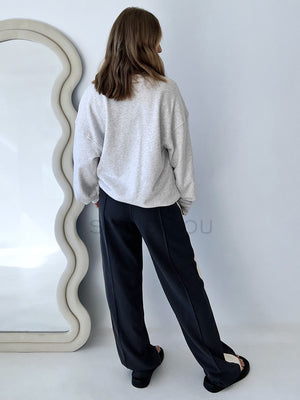 Cartel & Willow // Weston Pant - Steel/Cream
