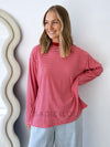 By Frankie / Mimi Stripe Top  - Pink/Red