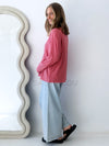 By Frankie / Mimi Stripe Top  - Pink/Red