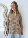 By Frankie / Mimi Stripe Top - Brown/Beige