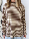 By Frankie / Mimi Stripe Top - Brown/Beige