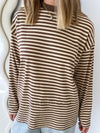 By Frankie / Mimi Stripe Top - Brown/Beige