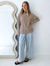 By Frankie / Mimi Stripe Top - Brown/Beige
