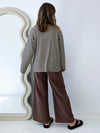 By Frankie / Mimi Stripe Top - Charcoal/Beige