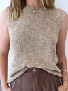 Little Lies / Melange Spring Tank - Taupe