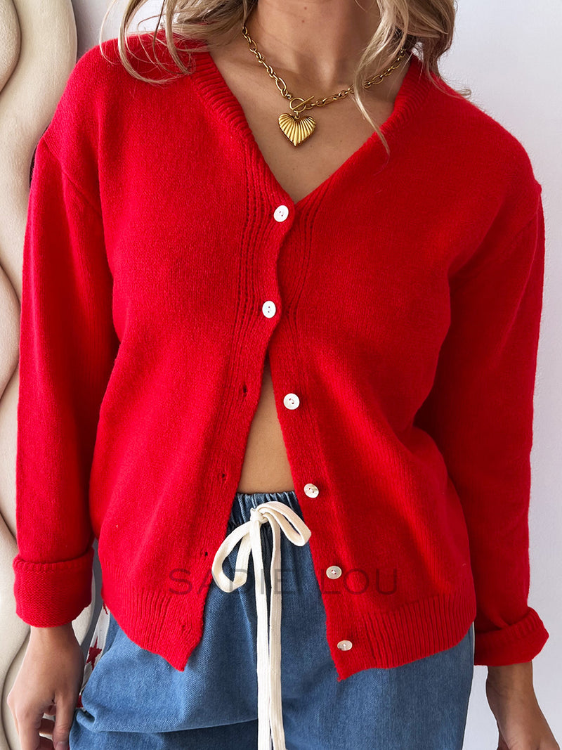 By Frankie / Tilly Cardigan - Red