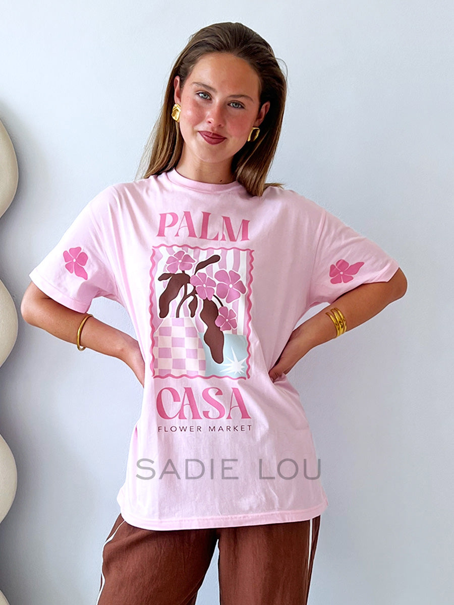 Palm Collective / Flower Market Tee - Pink