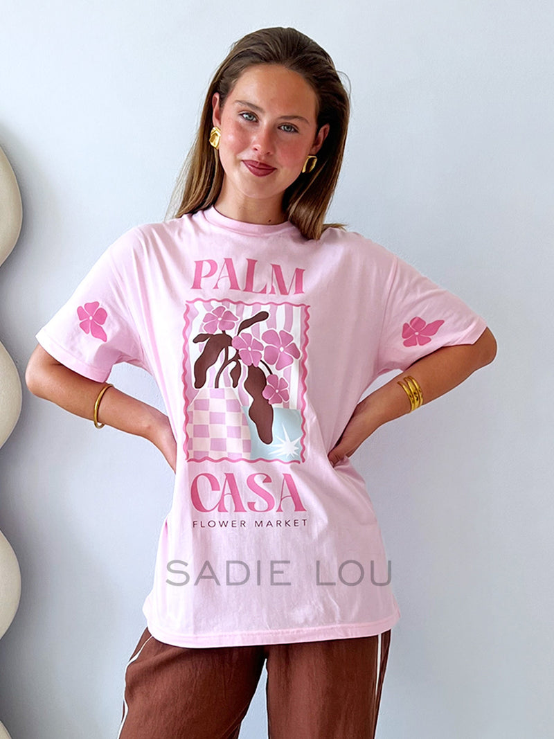 Palm Collective / Flower Market Tee - Pink