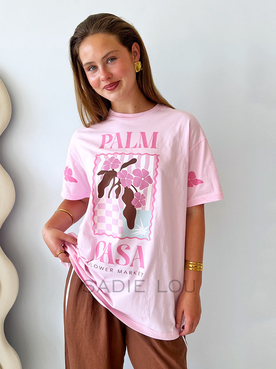 Palm Collective / Flower Market Tee - Pink