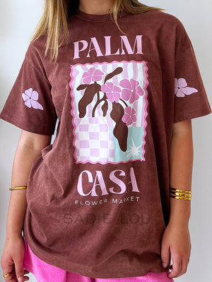 Palm Collective / Flower Market Tee - Choc