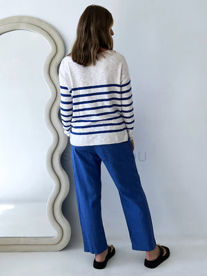 Little Lies / Luxe Linen Pant - Electric Blue