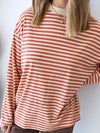 By Frankie / Mimi Stripe Top - Peach/Beige