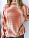 By Frankie / Mimi Stripe Top - Peach/Beige