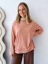 By Frankie / Mimi Stripe Top - Peach/Beige