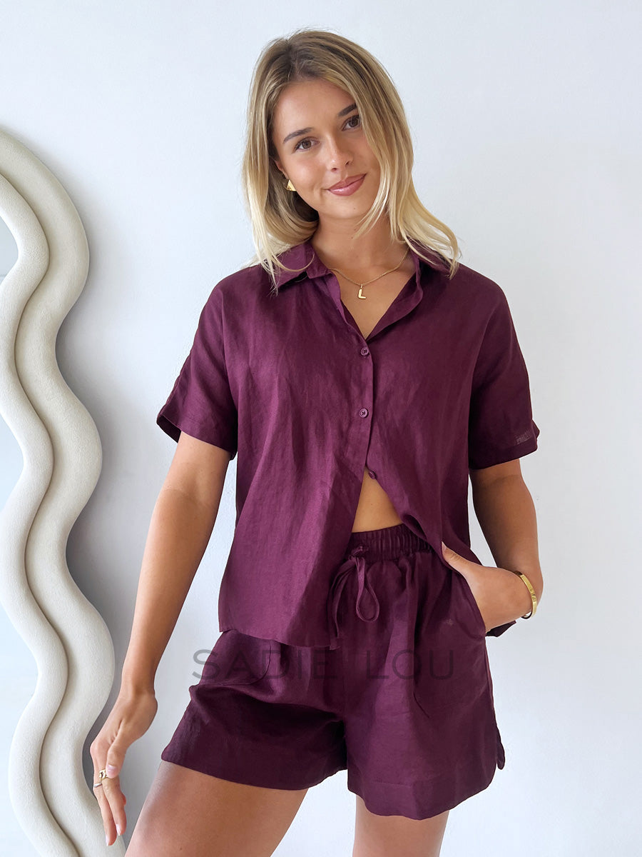 little Lies / Bronte Shirt - Plum
