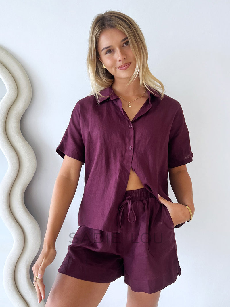 little Lies / Bronte Shirt - Plum