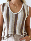Little Lies / Clovelly Tank - Chocolate Stripe