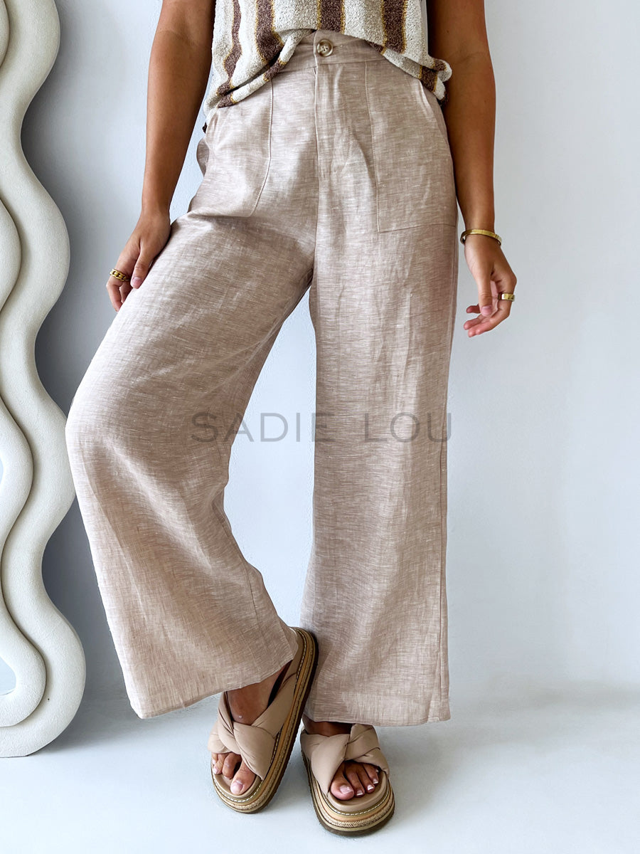 Little Lies / Bondi Pant - Choc/Beige