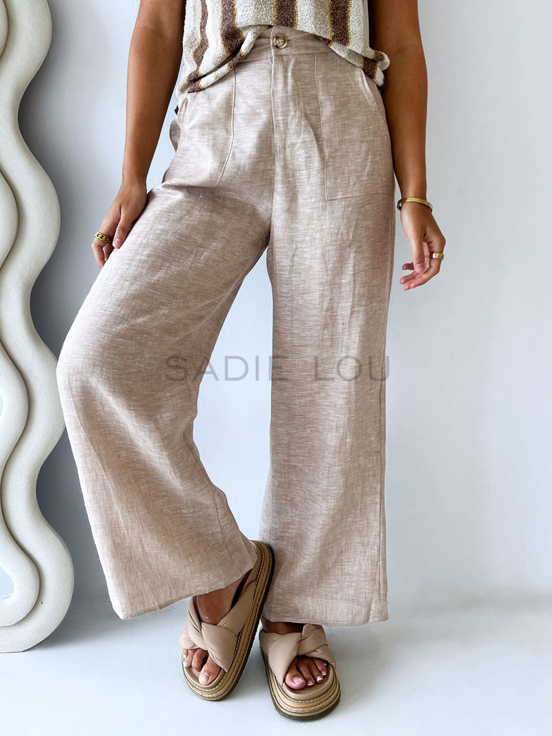 Little Lies / Bondi Pant - Choc/Beige