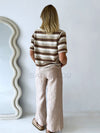 Little Lies / Clovelly Tee- Chocolate Stripe