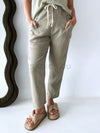 Little Lies / Luxe Linen Pant - Kahki