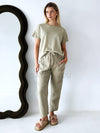 Little Lies / Luxe Linen Pant - Kahki