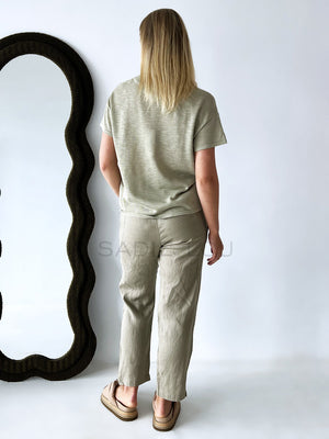 Little Lies / Luxe Linen Pant - Kahki