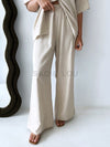 By Frankie / Mali Button Pant Set - Oatmeal