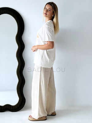 Indigo & Wolfe / Shelby Tee - White