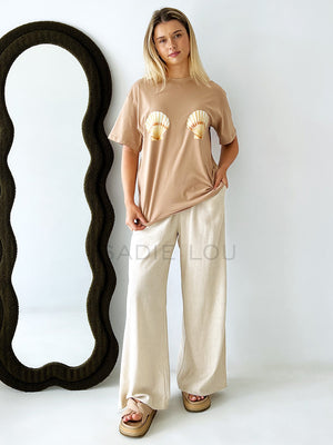 Indigo & Wolfe / Shelby Tee - Tan