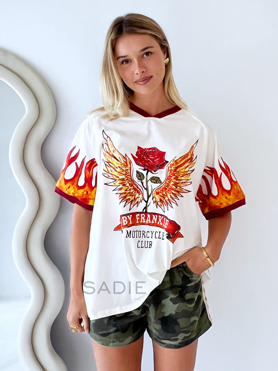 By Frankie / Motorcycle Club Tee - White