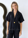 By Frankie / Mali Button Pant Set - Black