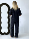 By Frankie / Mali Button Pant Set - Black