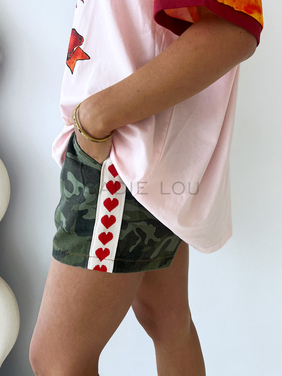 By Frankie / Camo Heartbreaker Shorts