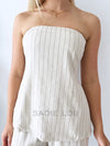 By Frankie / Connie PinStripe Pant Set - Oat